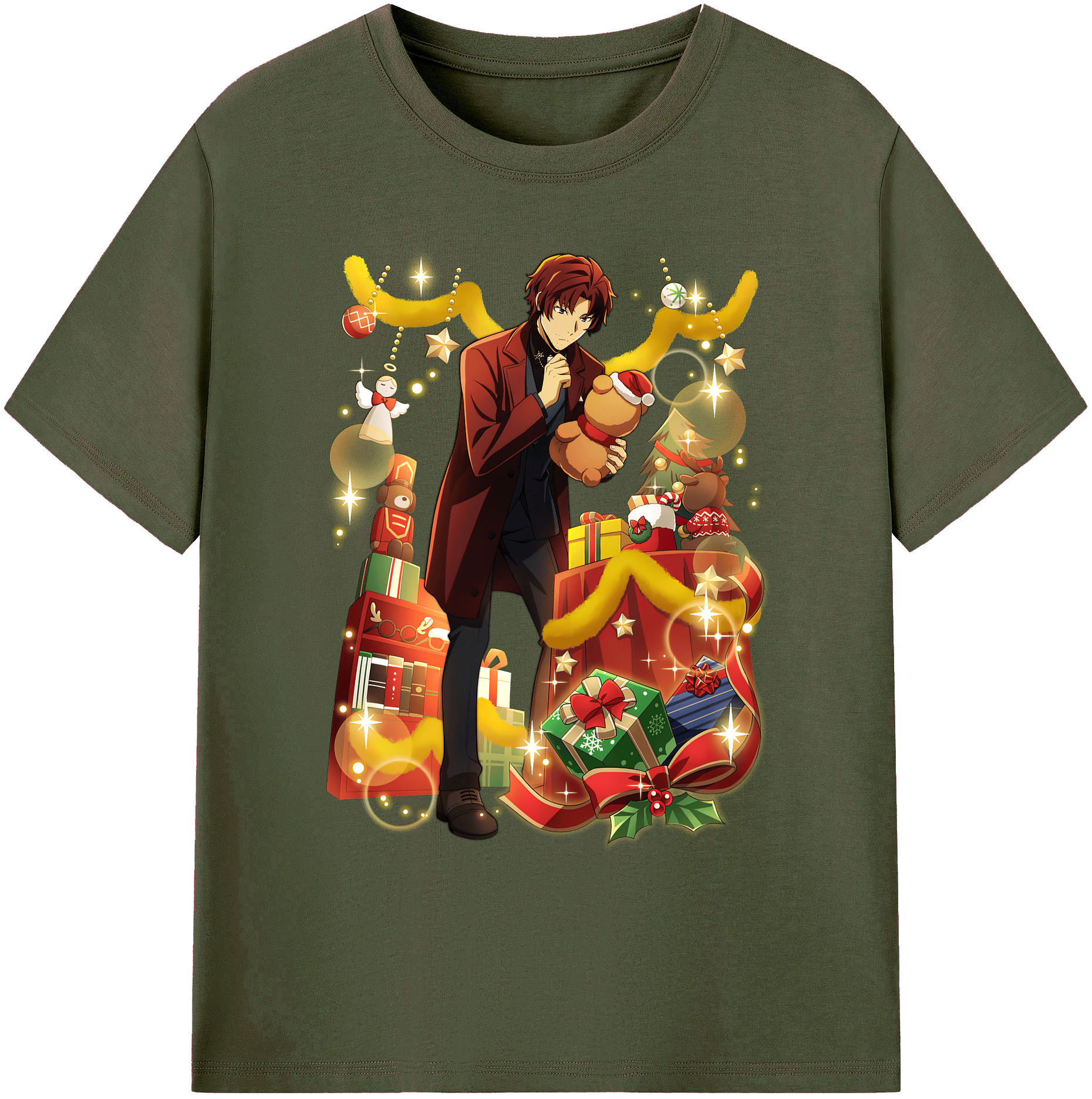（画像用） 文豪ストレイドッグス Bungo Stray Dogs 綿100％ メンズ半袖Tシャツ｜肌触りやわらか＆通気性